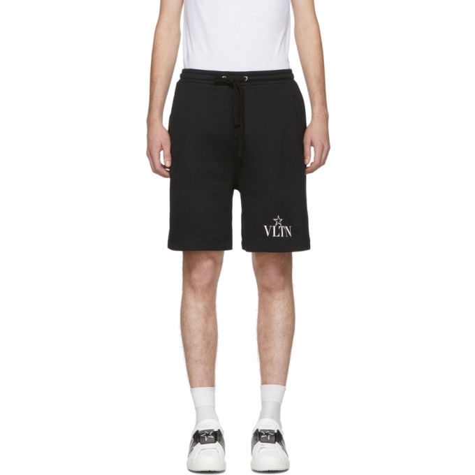 Photo: Valentino Black VLTN Star Jersey Shorts