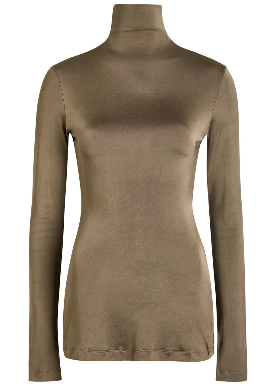 Tove Noor Turtle-neck Jersey top Khaki
