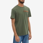 Alexander McQueen Men's Taped Logo T-Shirt in Khaki/Multi