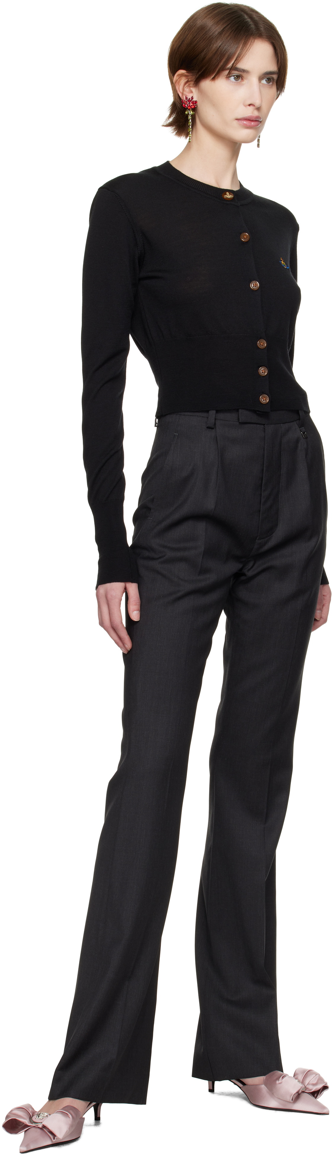Vivienne Westwood Black Bea Cropped Cardigan Vivienne Westwood