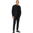 N.Hoolywood Black Slim Rolled Cuff Trousers