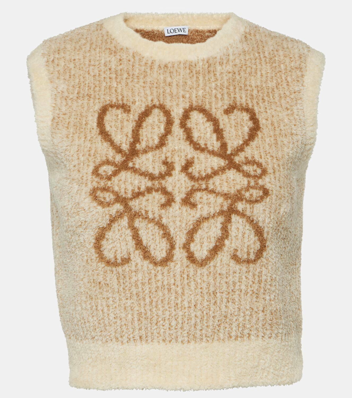 Loewe Anagram cropped cotton-blend vest Loewe