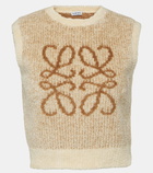 Loewe Anagram cropped cotton-blend vest