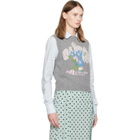 GANNI Gray Flowers Sweater Vest