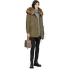 Mr and Mrs Italy Green Midi Fur Jazzy Parka