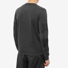 Givenchy Men's Long Sleeve Multi Logo T-Shirt in Faded Black