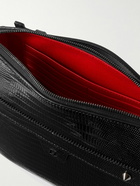 Christian Louboutin - Ruisbuddy Studded Rubber-Trimmed Full-Grain Leather Messenger Bag