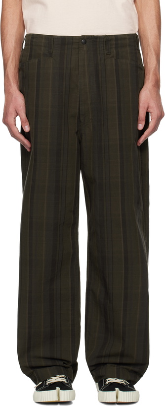 Photo: nanamica Brown Plaid Dock Trousers