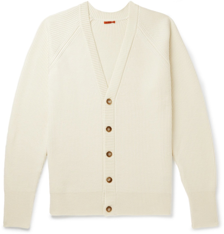 Photo: Barena - Ribbed Wool Cardigan - Neutrals