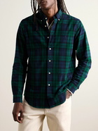 Polo Ralph Lauren - Button-Down Collar Logo-Embroidered Checked Cotton Oxford Shirt - Blue