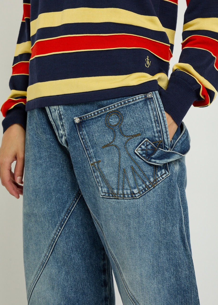 JW Anderson Twisted Straight-leg Jeans Denim
