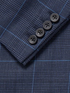 Kingsman - Double-Breasted Prince of Wales Checked Wool-Blend Blazer - Blue