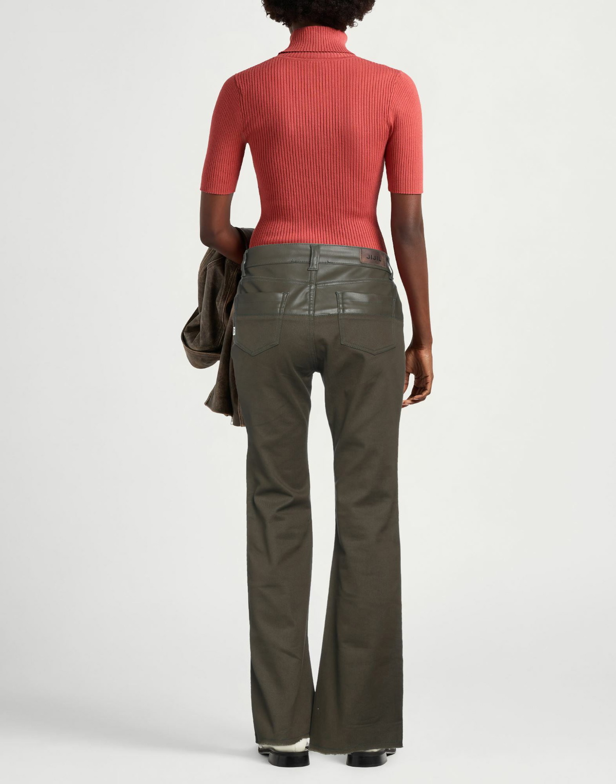 Jijil Womens Pants Military in Green