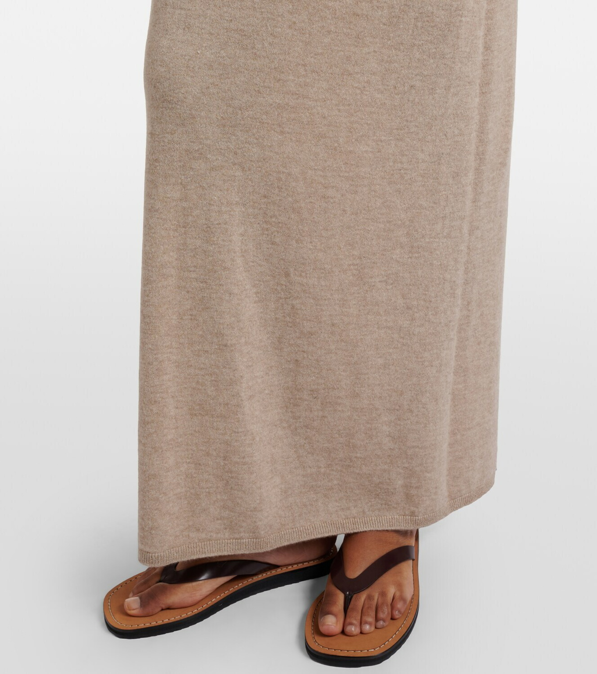 The Row Nareen knitted cashmere maxi dress