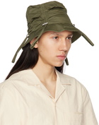 Jacquemus Green Le Raphia 'Le Bob Lacos' Hat