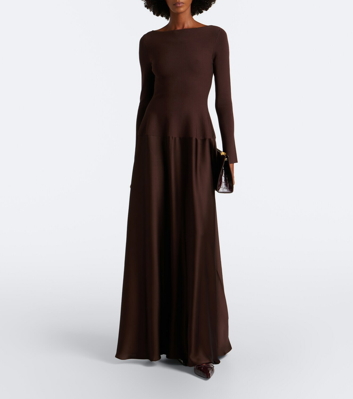 Simkhai Paola knitted satin gown