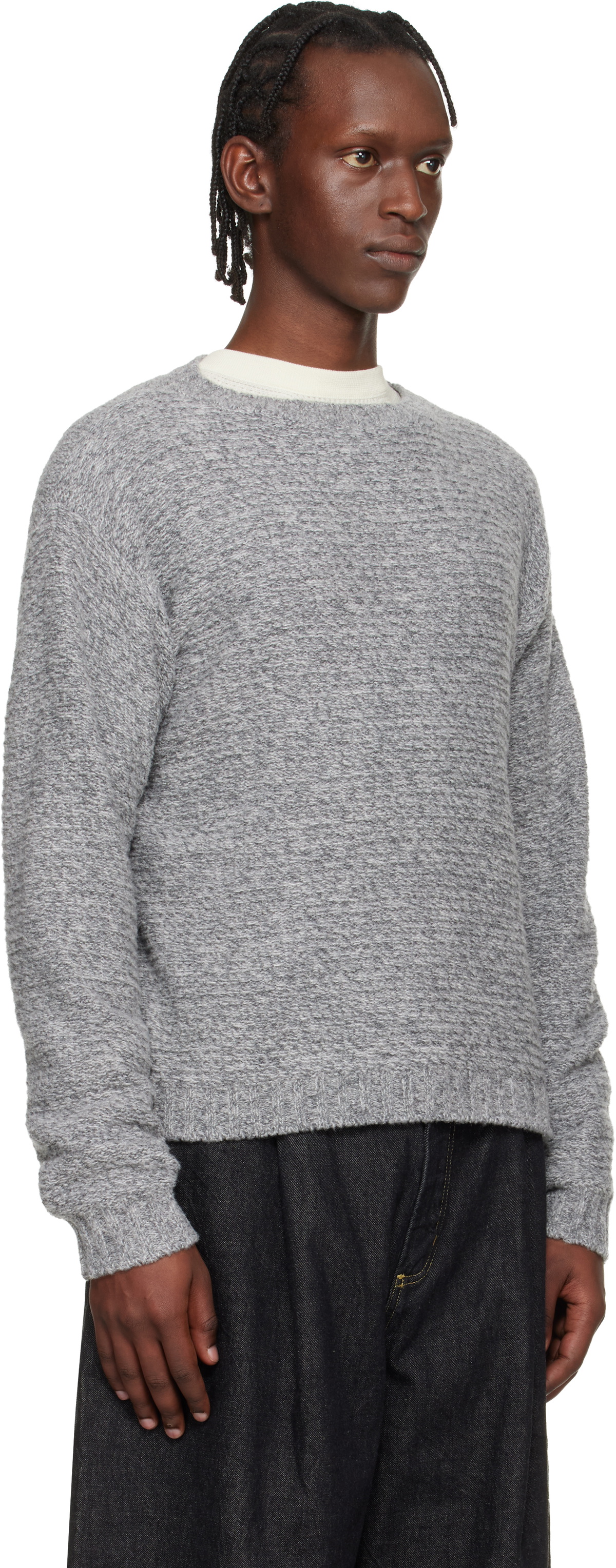 Studio Nicholson Gray Camden Knit Sweater
