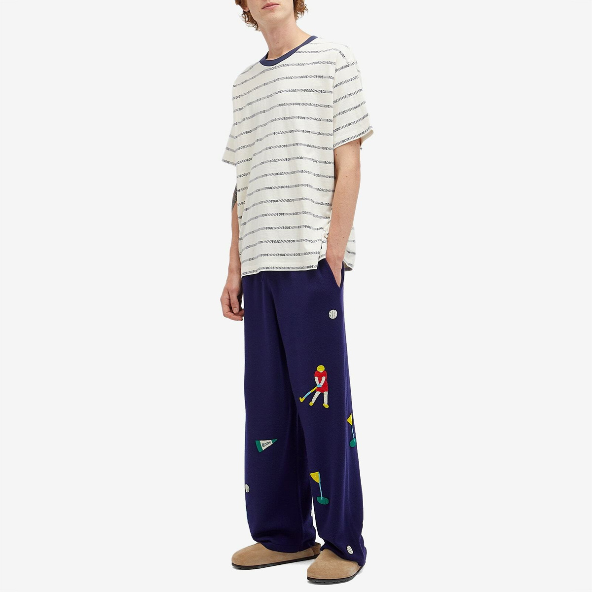 BODE Men's Golf Sweat Pants in Navy