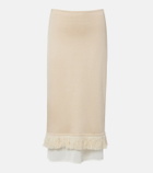 Bottega Veneta Knitted silk midi skirt