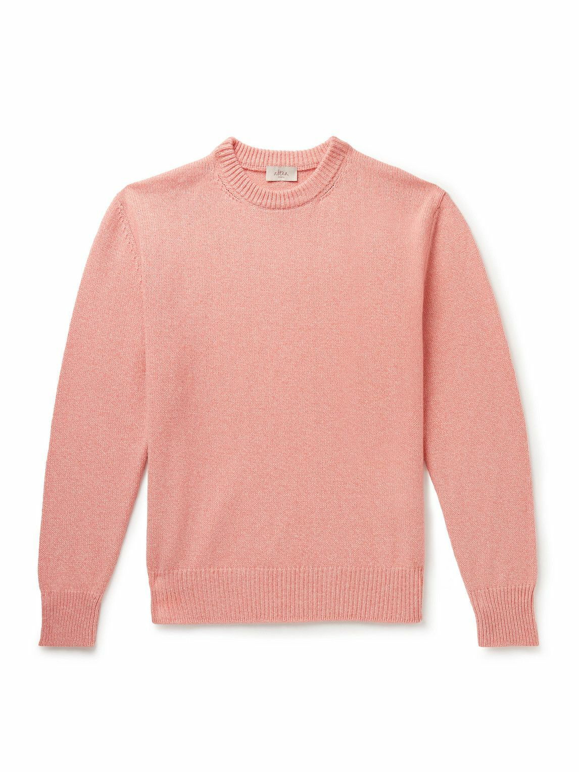 Photo: Altea - Cotton and Cashmere-Blend Sweater - Orange