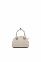 Diesel 1DR Dome-Mini bowling bag in snake-effect leather - Crossbody Bags Womens in Beige