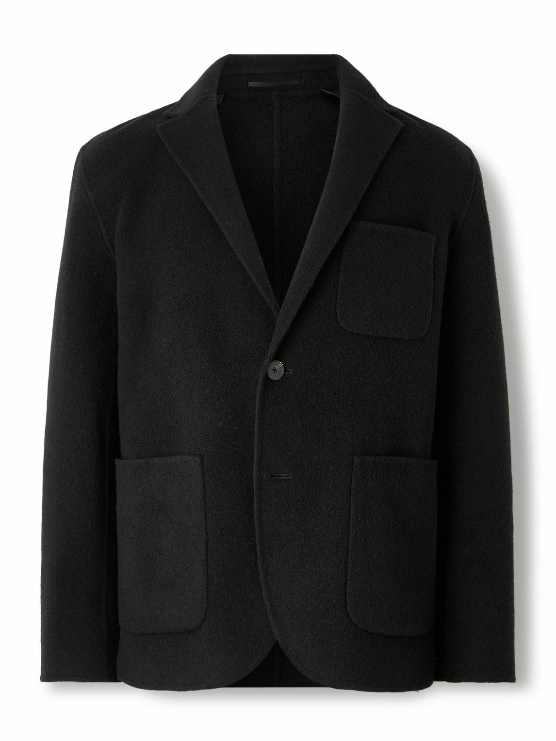 Mr P. - Double-Faced Brushed Cashmere and Yak-Blend Blazer - Black
