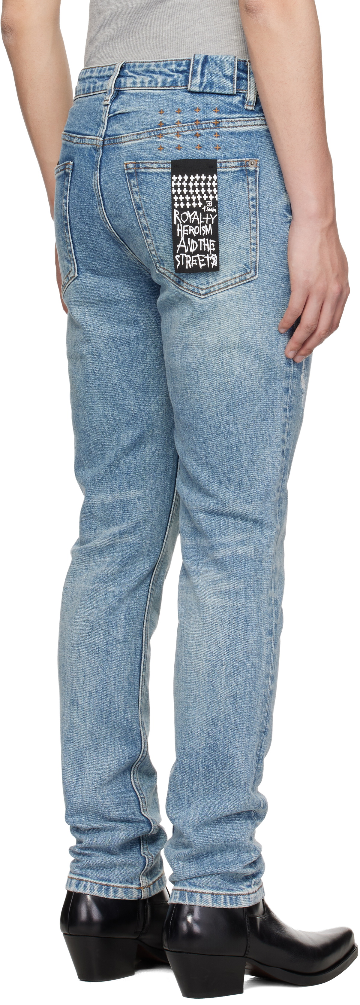 Ksubi Blue Chitch Public Repair Skribed Jeans