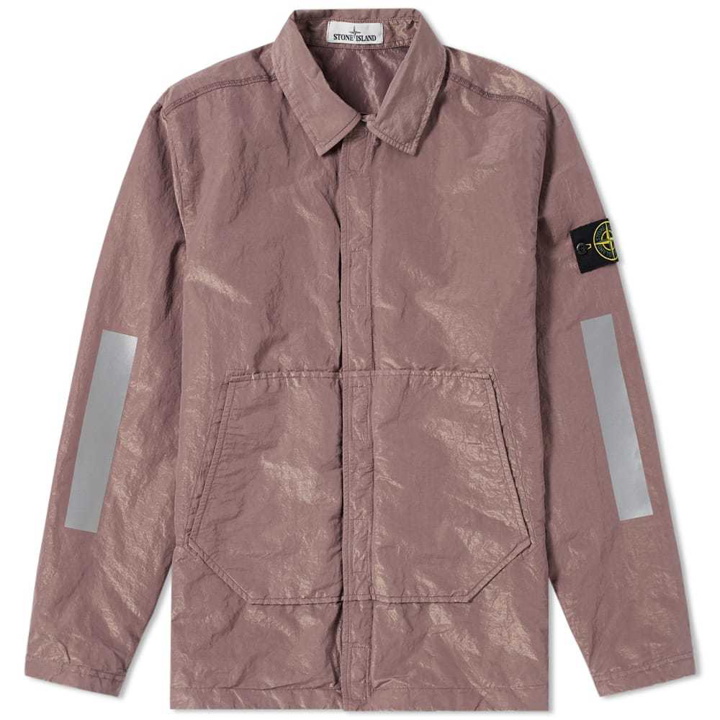 Photo: Stone Island Reflective Sleeve Metal GD Shirt Jacket Pink