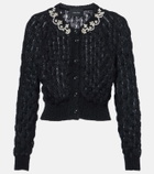 Simone Rocha Embellished mohair-blend cardigan