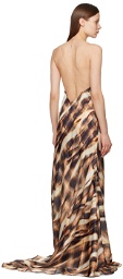 Y/Project Brown Invisible Strap Maxi Dress