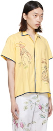 HARAGO Yellow Embroidered Shirt