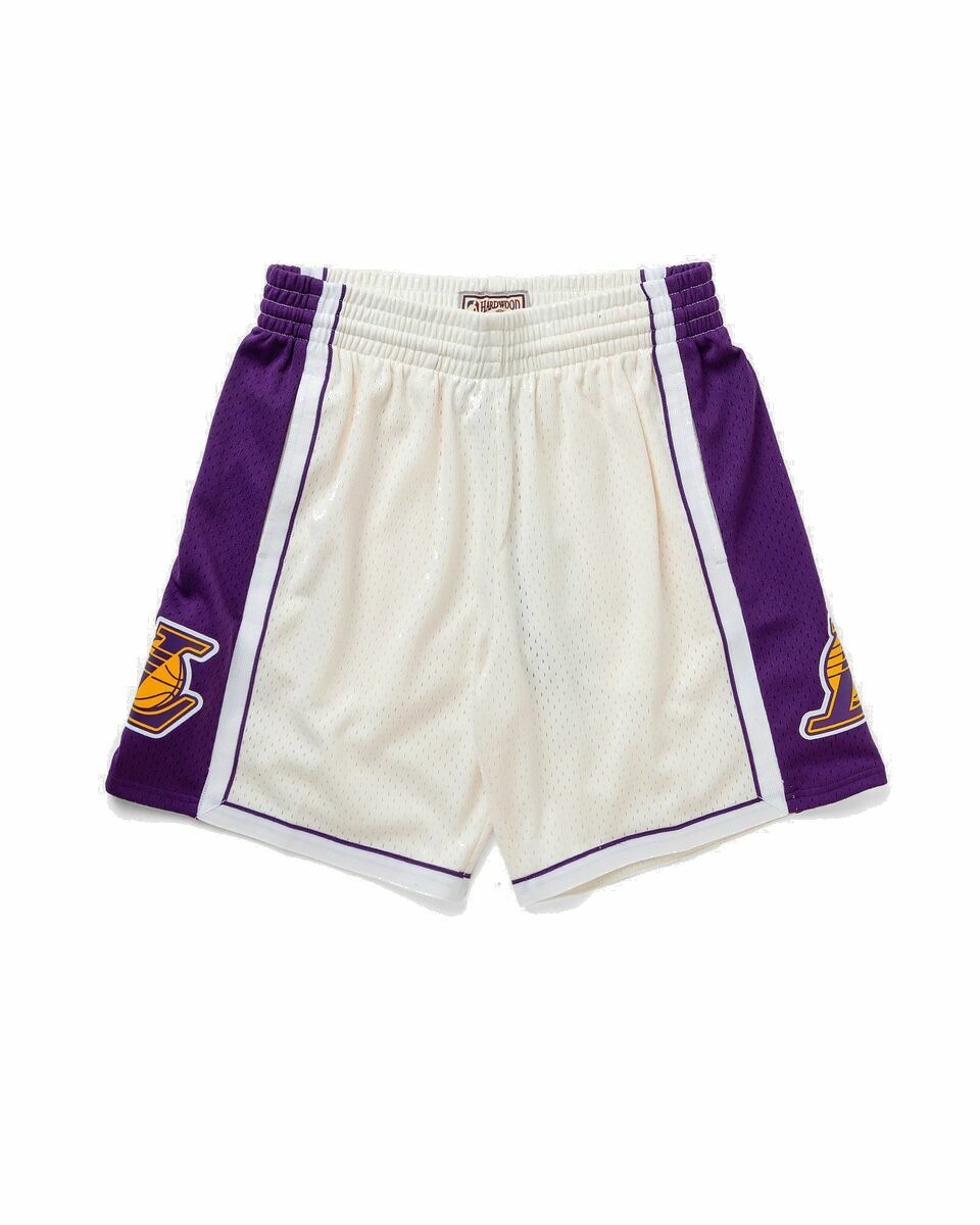 Photo: Mitchell & Ness Nba Cream Team Color Swingman Shorts Lakers 2009 White - Mens - Sport & Team Shorts