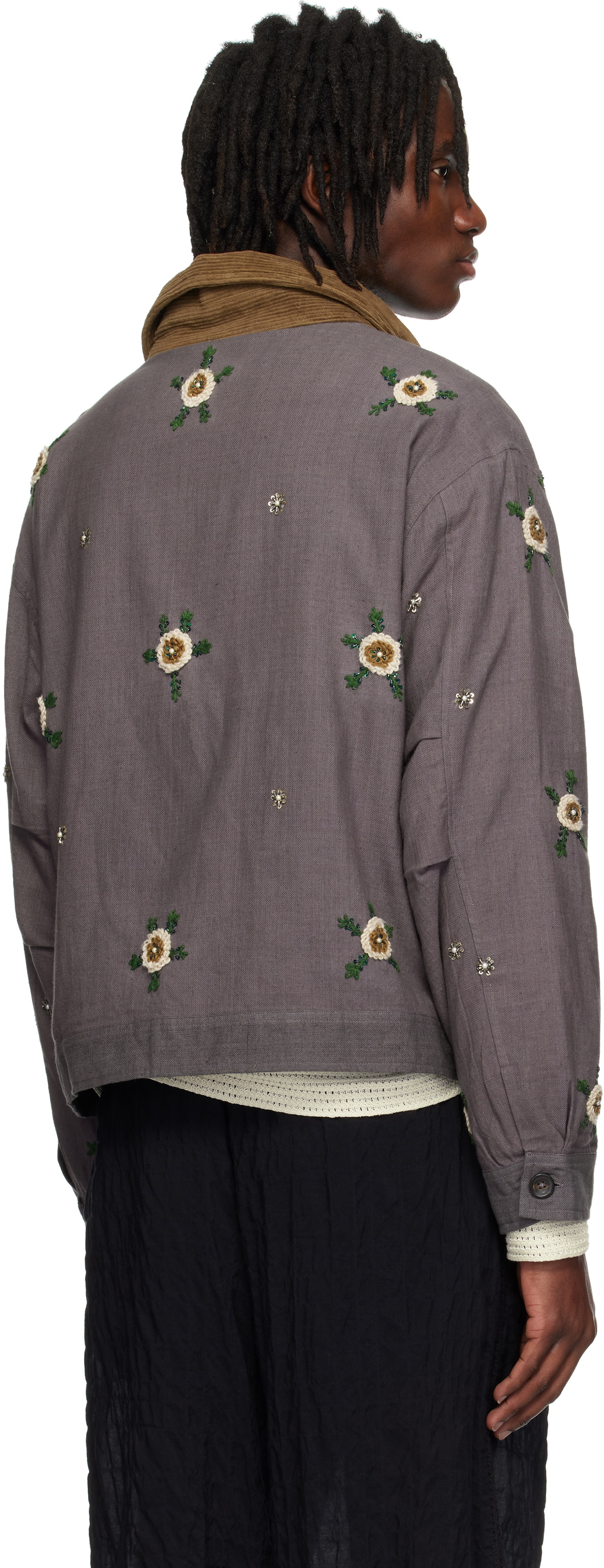 Kartik Research Purple Pleated Jacket Kartik Research