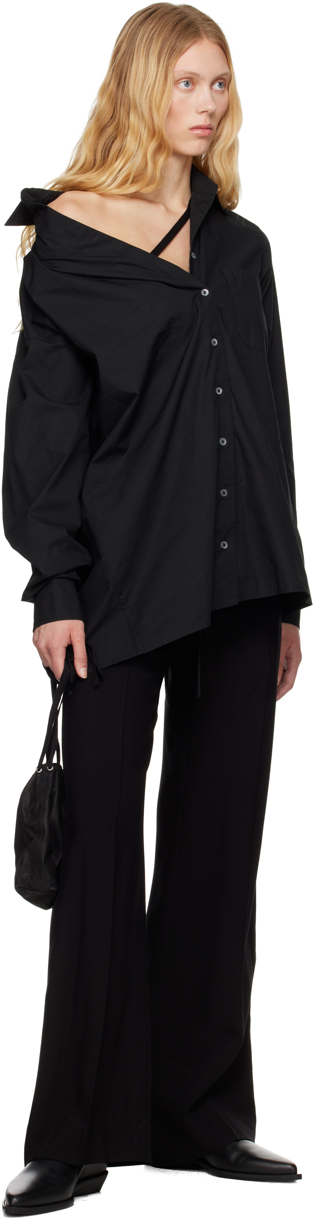 Ann Demeulemeester Black Daria Drop Shoulder Shirt