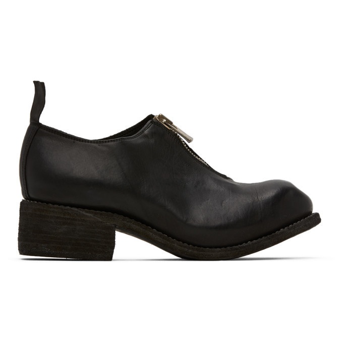 Photo: Guidi Black Front Zip Loafers