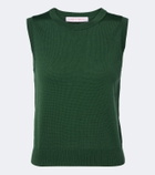 Carolina Herrera Silk and cotton tank top