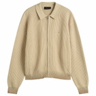 Dime Men's Double Zip Knit Cardigan in Tan