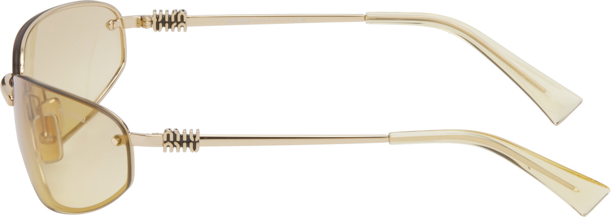 Miu Miu Eyewear Gold Miu Nocturne Sunglasses Miu Miu