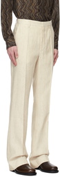 Dries Van Noten Off-White Flared Trousers