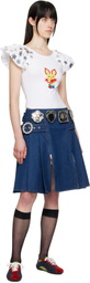 Chopova Lowena Navy Biggity Denim Miniskirt