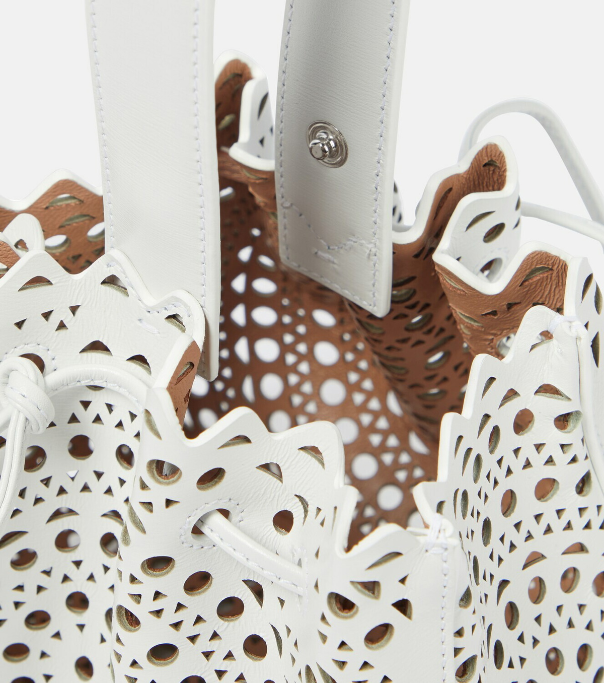 Alaïa Rose Marie Mini Vienne leather clutch ALAÏA