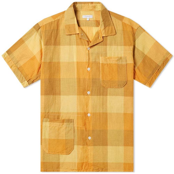 Photo: Engineered Garments Short Sleeve Check Camp Shirt Gold