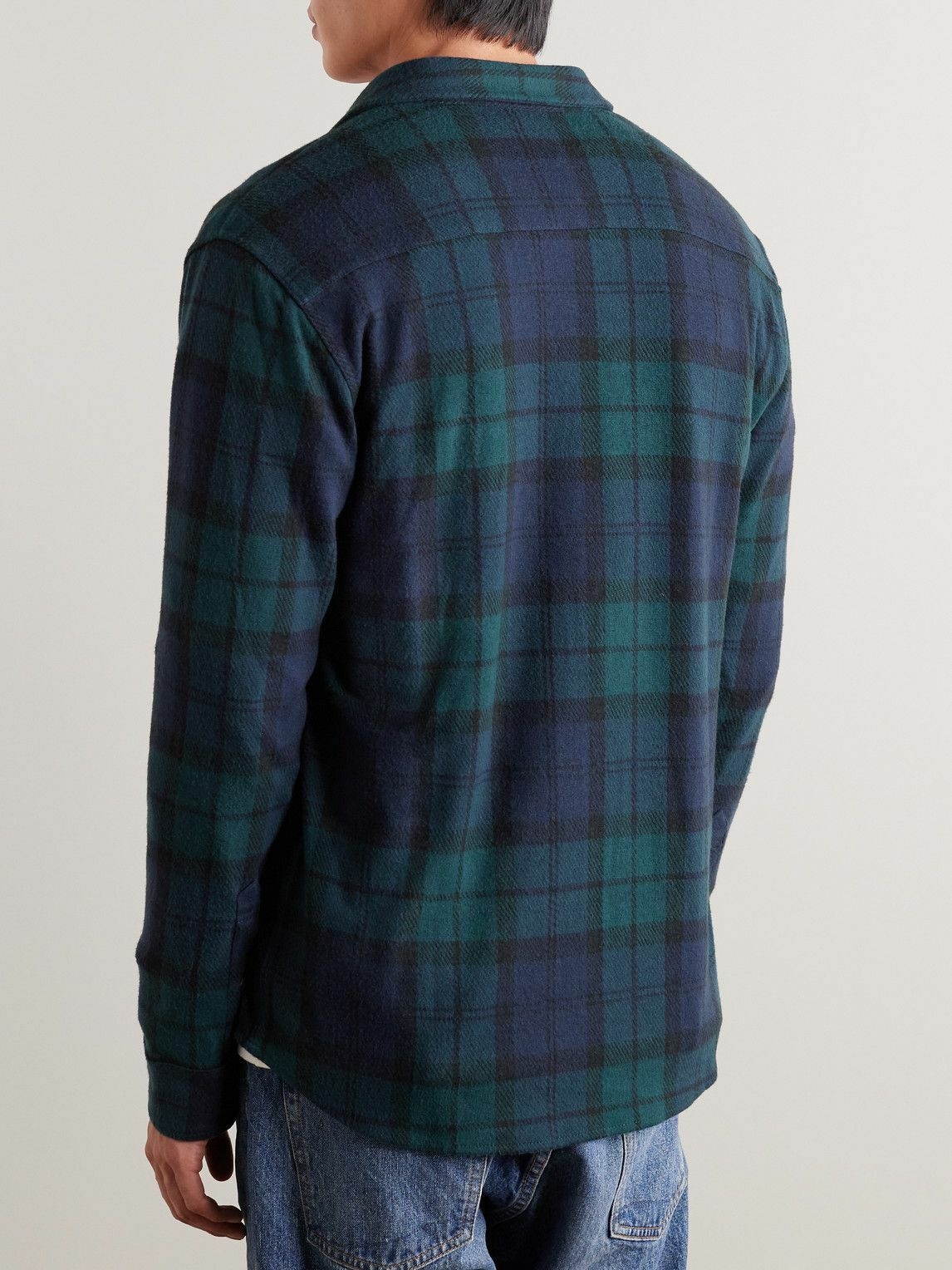 Faherty - Legend Checked Brushed-Flannel Shirt - Blue Faherty