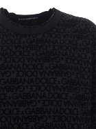Dolce & Gabbana Flocked Logo Jacquard Sweatshirt