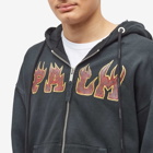 Palm Angels Men's Flames Popover Hoody in Black/Red