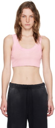 alexanderwang.t Pink Embossed Logo Tank Top