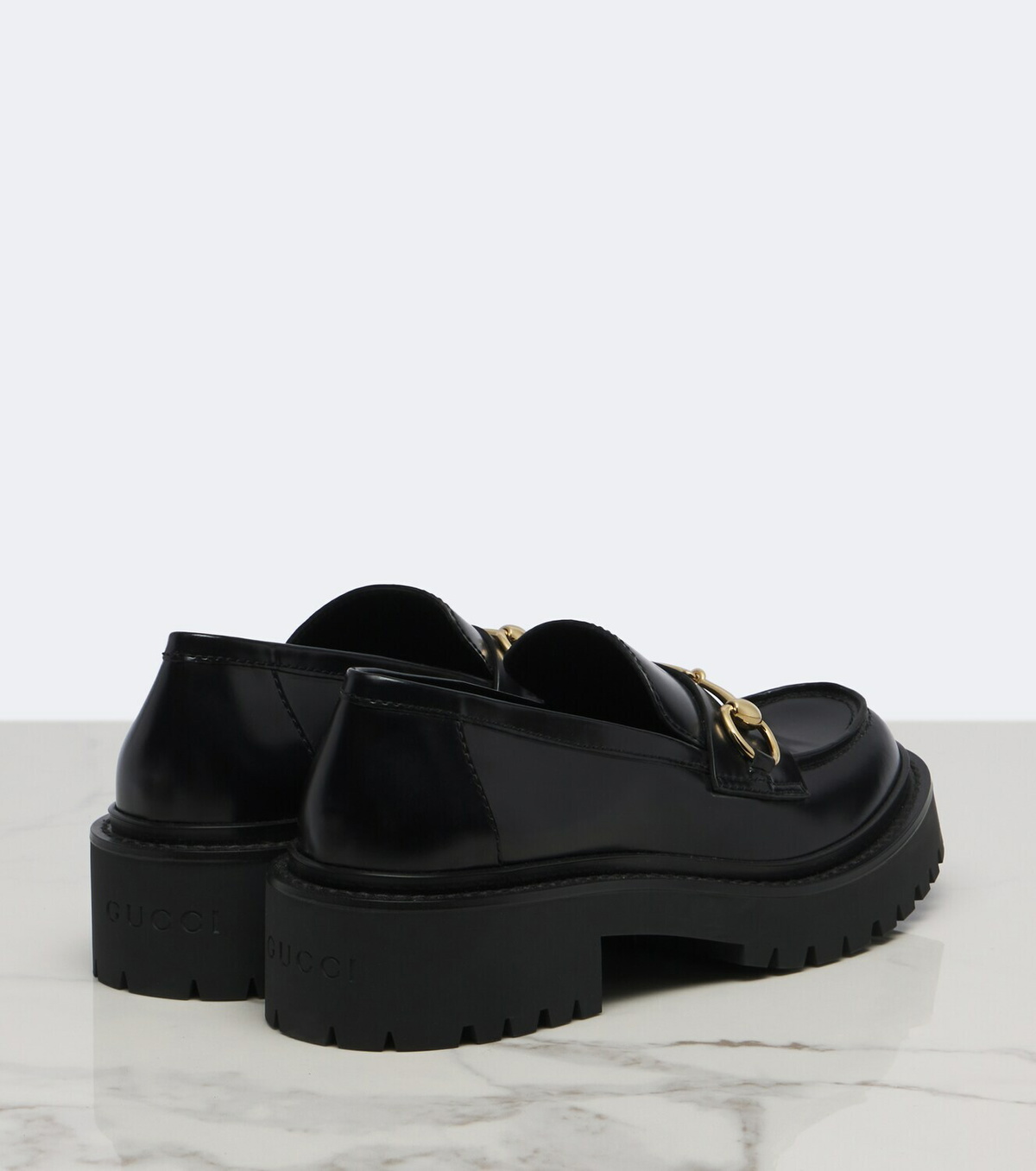 Gucci Rhody Horsebit leather platform loafers