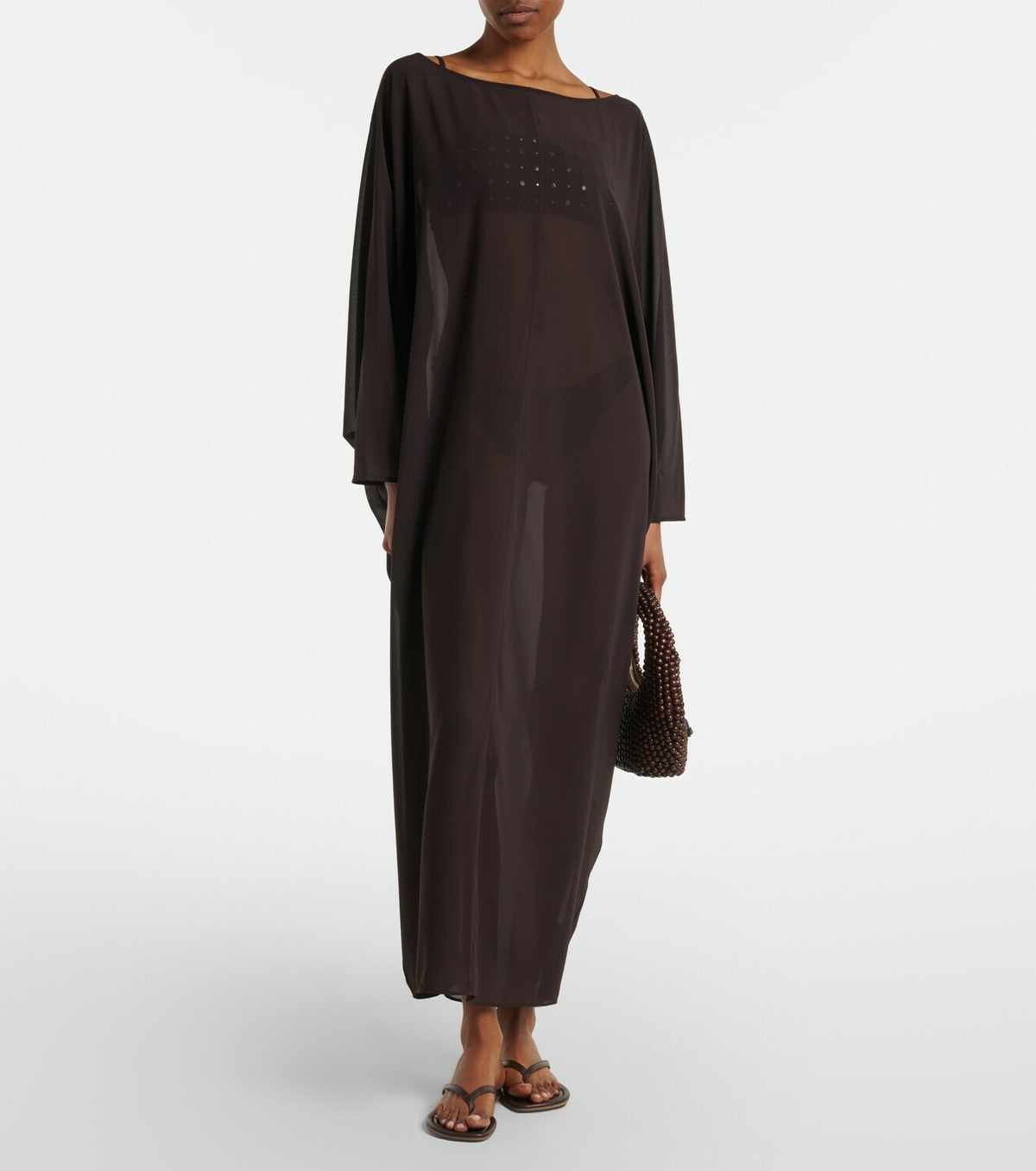 Staud Nour chiffon beach dress