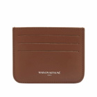 Maison Kitsuné Men's Fox Head Card Holder in Dark Brown 