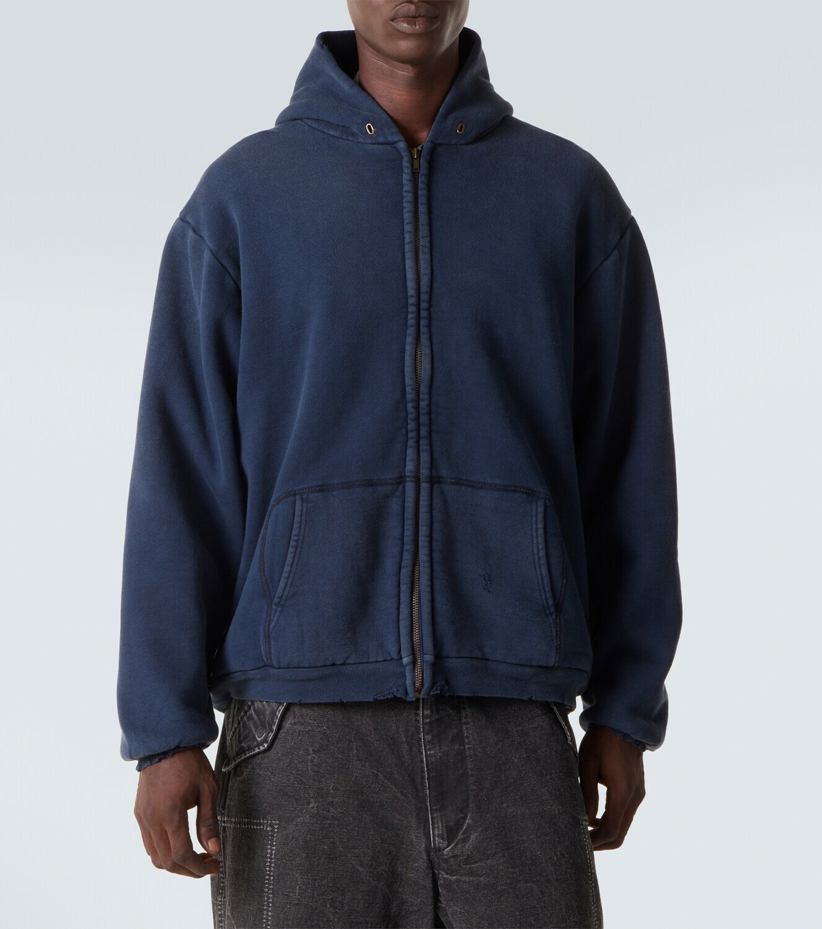 A.Presse Vintage cotton zip-up hoodie